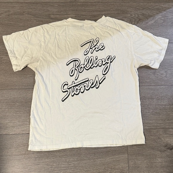 H&M White Tee with Rainbow Tongue Graphic | Small - Picture 5 of 5